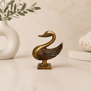 Sculpture de cygne en bronze grandeur nature SHUBHAM, figurine d'animal 3D, statue décorative de jardin pour la décoration de la maison - Product Image 1