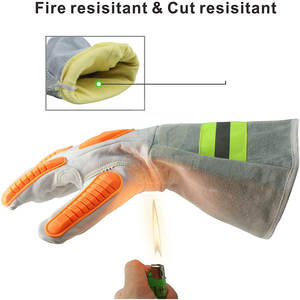 Gants de soudage en cuir de haute qualité fabriqués au Pakistan, vente en gros de gants de soudage résistants à la chaleur - Product Image 4