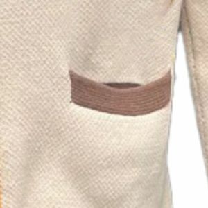 Cardigan unisexe en acrylique tricoté, col en V, marron doré, avec logo brodé, pour la fraternité grecque Iota IPT, en velours d'hiver - Product Image 3