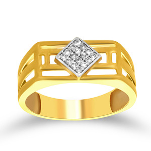 Exquisito Anillo de Corazón con Halo de Diamantes en Oro Bicolor con Doble Halo y Brillante Diamante Central, Opulento Halo de Corazón con Diamantes - Product Image 1