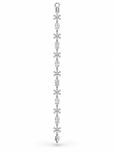 ELVORA GEMS Women's 925 Silver Rhodium Plated Snowflake Diamond Tennis <b>Bracelet</b> Model ELVO27-1 Wedding Jewelry - Product Image 3