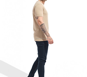 Custom Men's Oversized Streetwear <b>Tshirt</b> Thick 100% Cotton Drop Shoulder T-shirts 250gsm Plus Size Heavyweight T Shirt for Men - Product Image 5
