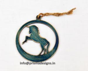 Ornements de Noël en bois découpés au laser, décorations rustiques à suspendre pour les fêtes, artisanat DIY, boules de Noël pour l'arbre, vente en gros, lot de 10 ornements - Product Image 2