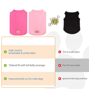 Ropa Cómoda para Mascotas, Camiseta para Perro de Color Liso, Algodón de Alta Calidad, Ropa Moderna para Cachorros, Camisetas Ligeras para Perro - Product Image 3