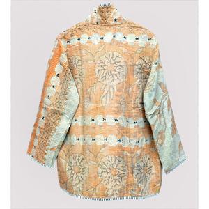 Chaqueta Reversible Acolchada Kantha Hecha a Mano, Unisex, con Cuello Mandarín, Estilo Japonés, Abrigo de Invierno de Algodón, Prenda Exterior Vintage de Corte Regular - Product Image 6