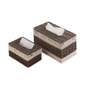 Boîte à mouchoirs en jute de style rustique – Porte-mouchoirs en fibres naturelles fait main pour la décoration de la maison moderne et traditionnelle - Product Image 4