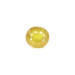 Natural Yellow Sapphire 5.9 Carat Oval Cut Loose Gemstone for Fine Jewelry - Product Image 1
