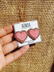 Pendientes de Corazón Rojo Hechos a Mano con Cuentas, Joyería para el Día de San Valentín, Tema de Amor, Artesanía Textil, Accesorios para Mujer, Regalos y Manualidades>Manualidades - Product Image 4