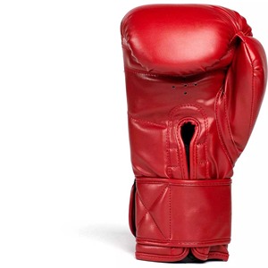 Gants de boxe en cuir rouge, à doigts entiers, avec fermeture à lacets au poignet, équipement d'entraînement pour adultes - Product Image 4