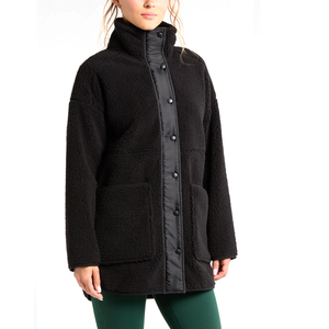 Chaqueta de Forro Polar Sherpa para Mujer, con Cierre Completo, Cálida, para Senderismo al Aire Libre, Abrigo de Invierno Tipo Teddy, Ropa Deportiva Informal, Venta al Por Mayor Personalizada - Product Image 3