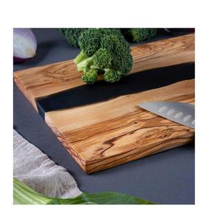 Planche à découper en bois et résine époxy de qualité supérieure, faite à la main, pour la préparation des aliments, épaisseur 1,5 cm, passe au lave-vaisselle, pour la cuisine et l'hôtellerie - Product Image 4