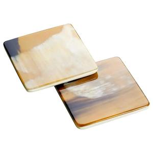 Ensemble de sous-verres en corne de buffle faits à la main, sous-verres naturels de qualité supérieure pour tasses à thé et à café, protection de table pour la maison et la restauration - Product Image 3