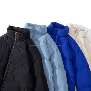 Veste matelassée coupe-vent noire pour homme FONILBEST, écologique, rembourrée de coton, extérieur en polyester/coton, fermeture éclair, décontractée - Product Image 5
