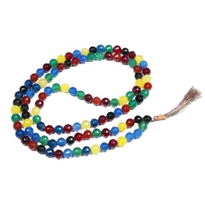 Aventurine verte pierres précieuses Mala collier de guérison noué à la main méditation perles de prière spirituelle 108 Jap Mala avec om - Product Image 6