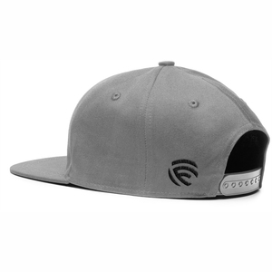 Custom Premium 6-Panel Grey <b>Flat</b> Brim Snapback Cap – Structured Grey Streetwear <b>Hat</b> for Custom Logos Wholesale OEM - Product Image 5