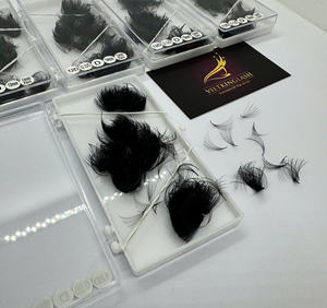 Custom <b>Cluster</b> <b>Lashes</b> Kit Private Label Extension Individual <b>Cluster</b> <b>Lashes</b> Natural <b>Lash</b> <b>Clusters</b> with Box Manufacturer Direct - Product Image 3
