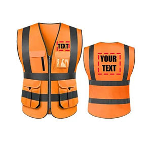 Veste de sécurité réfléchissante de haute qualité en gros, classe 1 ANSI, classe 2 EN ISO 20471, imperméable, avec LED clignotante, multifonctionnelle - Product Image 5