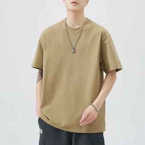 Camiseta de Hombre 100% Algodón, Manga Corta, Transpirable, Moderna, Informal, Lisa, con Logotipo Personalizado - Product Image 2