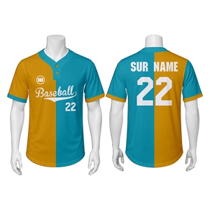 Maillots de baseball personnalisés en gros pour équipes - 100 % polyester, imprimés par sublimation, respirants et écologiques - Product Image 1