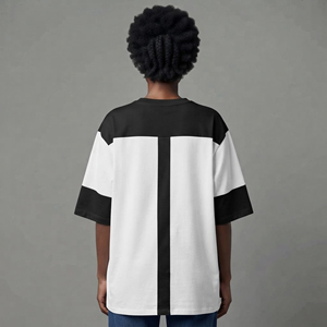T-shirt femme de luxe 100% coton 230 GSM, coupe ample à épaules tombantes, 2 couleurs, grammage lourd, vente en gros, personnalisable - Product Image 2