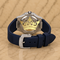 Montre-bracelet de luxe pour homme en acier inoxydable, style bijoux, édition limitée, avec diamant Moissanite, mouvement à quartz, 10 bars