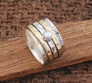 Anillo de Plata de Ley 925 con Perla Natural de Agua Dulce de Lujo, Elegante y Minimalista, Regalo de Aniversario para Mujer, Joyería Personalizada - Product Image 3