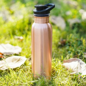 Modern Matte <b>Copper</b> Water <b>Bottle</b> Smooth Surface Designer <b>Drinking</b> <b>Bottle</b> for Daily Use and Gifting Use - Product Image 6
