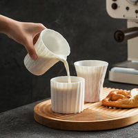 Taza Plegable de Borde Recto de Lujo, Taza de Café de Porcelana Jade Grasa de Cordero, Taza de Agua de Cerámica Premium de Diseño de Alta Gama para el Hogar