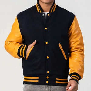Letterman Winter <b>jacket</b> Wool Body Genuine Leather Sleeves Winter Wear <b>Smart</b> Stylish Varsity <b>Jacket</b> for men - Product Image 2