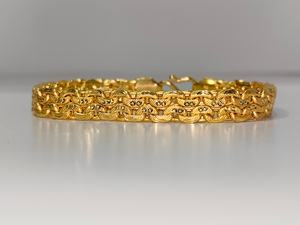 Pulsera de Lujo de Oro 22K con Triple Eslabón para Hombre y Mujer, Cadena Cubana Estilo Dubái, Joyería Pesada - Regalo para Él - Product Image 3