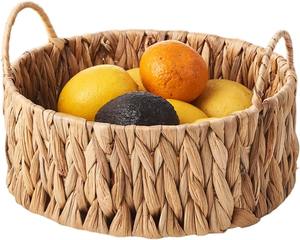 Panier à fruits en jacinthe d'eau avec poignée, panier de rangement fait main, vente en gros, écologique, fabriqué au Vietnam - Product Image 2