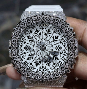 Luxury Unisex Gold Quartz Watch 46mm Round Case Sapphire Crystal Analog Dial Black White Pattern Vintage Fashion Design - Product Image 1