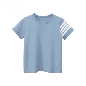 T-shirt noir à manches courtes pour homme, rayures blanches, col rond, coupe classique, imprimé numérique, 100% coton respirant - Product Image 6