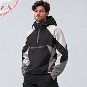 High Quality Hooded <b>Men</b> Windbreaker <b>Jacket</b> <b>Lightweight</b> Fabric Windproof <b>Waterproof</b> <b>Breathable</b> Comfortable Fit Winter Casual - Product Image 3