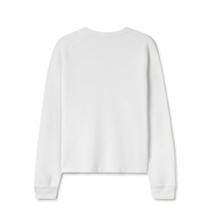 Classic White Crewneck Sweatshirt Soft Cotton Blend Regular Sleeve Loose <b>Pullover</b> <b>Men</b> Women Casual Everyday Wear OEM Service - Product Image 2