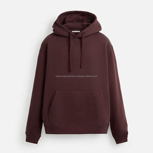 Algodón 600 gramos de alto peso polar forrado sudaderas con capucha para hombre de peso pesado de talla grande sudaderas con capucha en blanco - Product Image 6