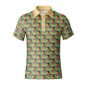 Camisa de Golf de Manga Corta para Hombre, con Botones, Logotipo Personalizado Bordado, Tejido de Poliéster de 180g, Secado Rápido, Transpirable, Informal - Product Image 4