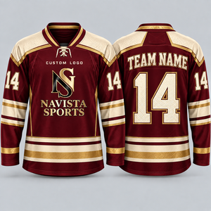 Équipez votre équipe de maillots de hockey sur glace personnalisés et de maillots de hockey sur glace professionnels OEM à séchage rapide 100 % polyester personnalisés - Product Image 4
