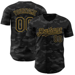 เสื้อเบสบอล Yourteams สีดำลายพราง พิมพ์ลายแบบ Sublimated แขนสั้นสำหรับผู้ชาย ระบายอากาศได้ดี ผลิตจากโพลีเอสเตอร์ ทรงปกติ สำหรับผู้ใหญ่ แบบสั่งทำ - Product Image 5