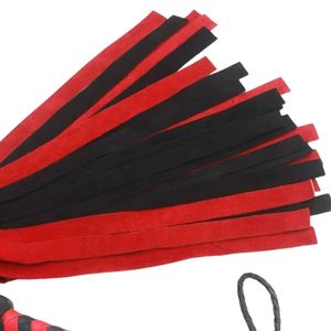Real <b>Leather</b> <b>Flogger</b> Whip with Elegant Braiding and Smooth <b>Leather</b> Falls - Product Image 2
