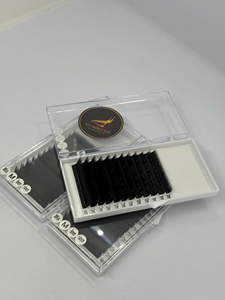Extensiones de Pestañas Individuales Mega Volumen Súper Suaves 0.03 0.05 de Fábrica Vietnamita, Bandeja de Pelo Sintético Negro Mate - Product Image 2