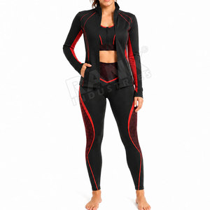 Conjuntos de Yoga Transpirables de 3 Piezas Más Vendidos, Cintura Elástica Ligera, Ajuste Cómodo, Ropa Deportiva, Conjuntos de Yoga Transpirables de 3 Piezas - Product Image 5