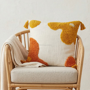 Handmade Tufted <b>Throw</b> Pillow <b>Cover</b> with Tassel Geometric Pattern Durable Tufted Pillow Case Bohemian Home Decor <b>Throw</b> Cushion - Product Image 1