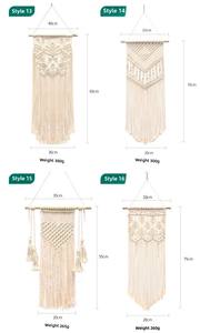 พรมแขวนผนังผ้าคอตตอนสีขาวของขวัญตกแต่งบ้านโบฮีเมียน - Product Image 6