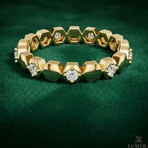 แหวนเพชรทองคำขาวสำหรับผู้หญิงจาก Lumera Fine Jewelry ทรงกลมเจียระไนแบบบริลเลียนท์ ได้รับการรับรองจาก GIA แหวนแต่งงานสุดหรู - Product Image 2