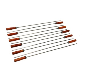 Brochetas clásicas de acero inoxidable para cocinar kebab tradicional con diseño duradero y estructura de varilla metálica larga - Product Image 1