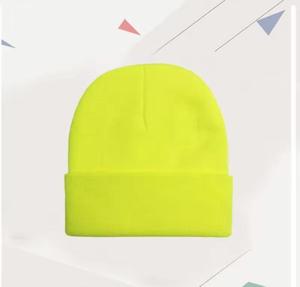 Unisex Adjustable Solid Color Jacquard Acrylic Beanie <b>Hat</b> 56-58CM Casual <b>Winter</b> Outdoor for Adults - Product Image 3