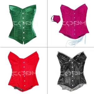 Corsé de terciopelo amarillo de moda para fiesta, top bustier sin tirantes con cordones ajustables en la espalda - Product Image 4