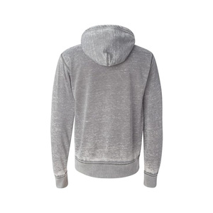 Men's Acid Wash <b>Zip</b> <b>Up</b> <b>Hoodie</b> Vintage <b>Grey</b> Sweatshirt Casual Long Sleeve Pullover - Product Image 6