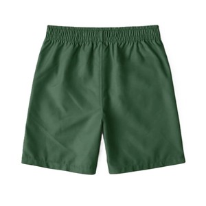 Shorts pour hommes personnalisés de couleur verte, cordon de serrage, taille élastique, séchage rapide, shorts décontractés, Bermuda, tissu 100% polyester, shorts de bain - Product Image 1
